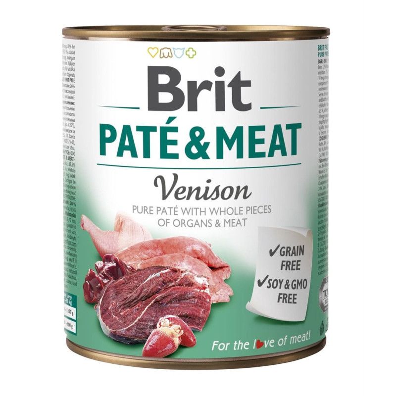 BRIT paštetas ir mėsa su elniena - 800 g