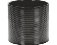 Kambarinis keraminis vazonas SCHEURICH (828/16), tamsiai pilkos sp., vazono skersmuo 16 cm.