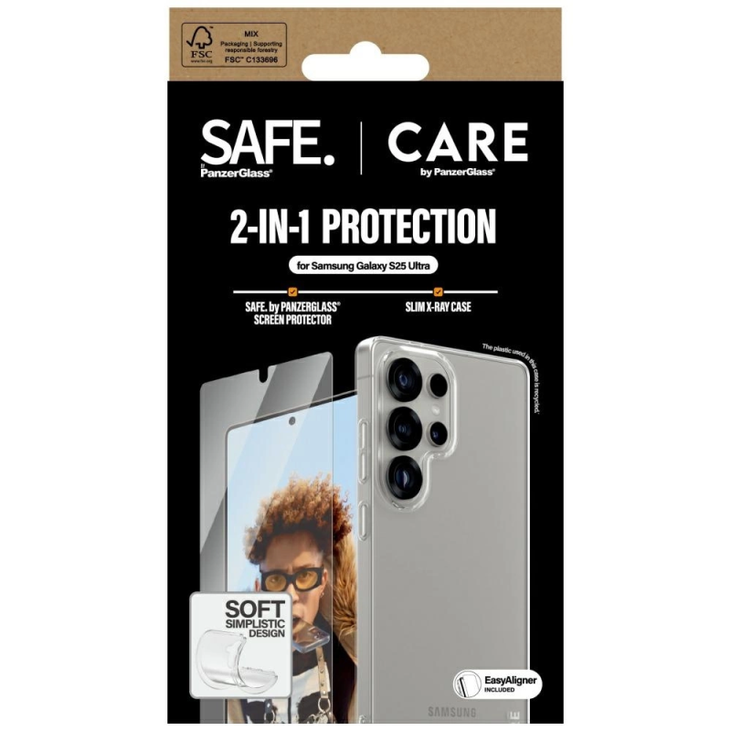CARE by PanzerGlass Fashion 2in1 Case+Glass apsaugos rinkinys, skirtas Samsung Galaxy S25 Ultra