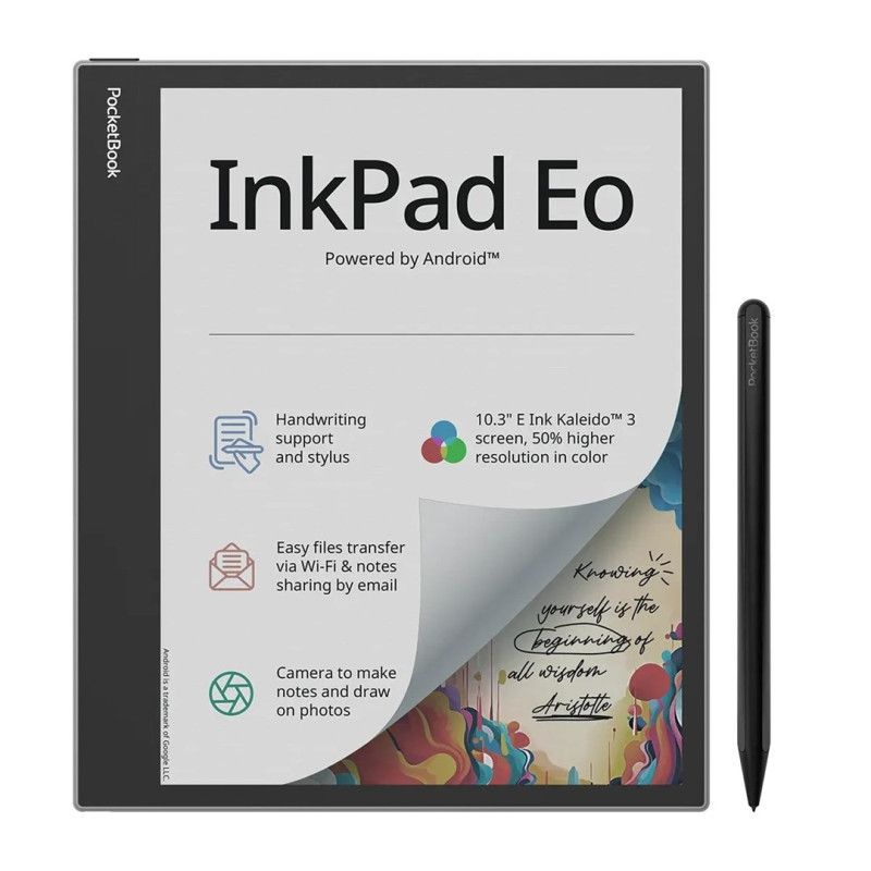E-Knygų skaityklė - PocketBook InkPad Eo 10.3" 64GB Wi-Fi Rūko Pilkas