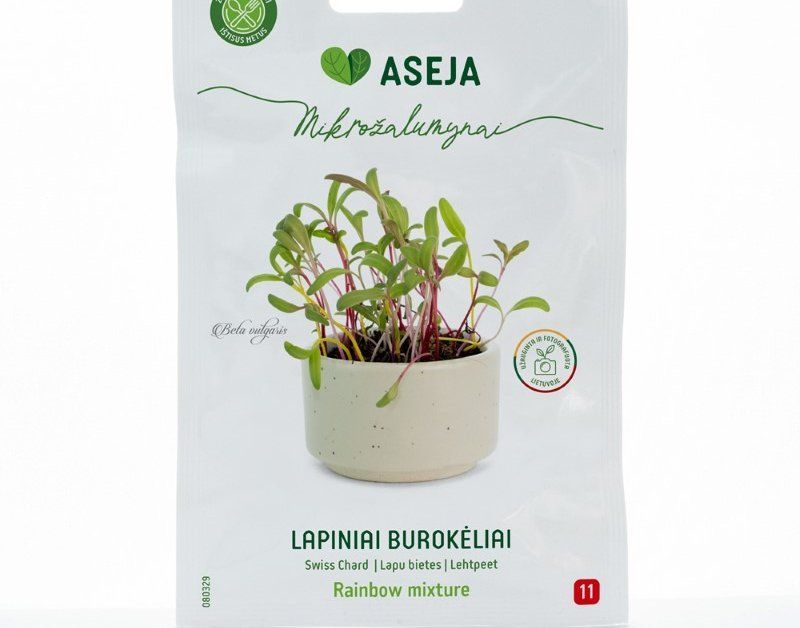 Daržovių sėklos, lapiniai burokeliai, veislių mišinys, ASEJA mikrožalumynai, 3gr, 080329(11)