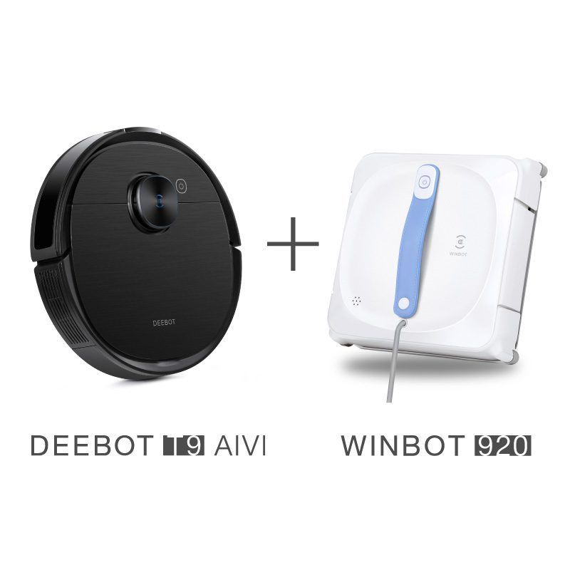 Ecovacs Deebot OZMO T9 AIVI robotas dulkių siurblys + Winbot 920 langų valymo robotas