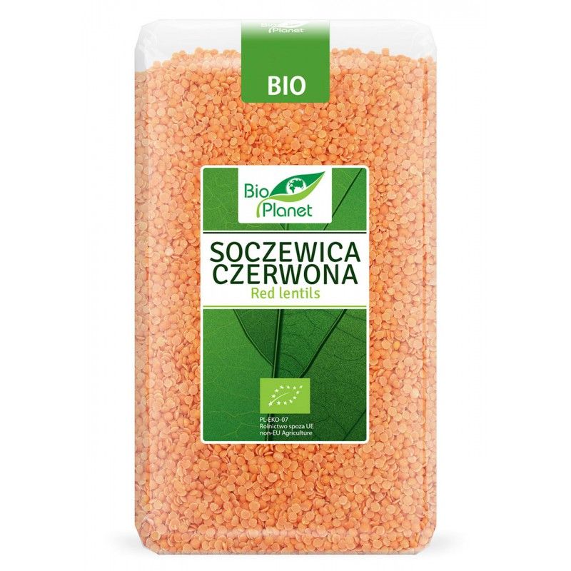 Ekologiški raudonieji lęšiai BIO PLANET, 1 kg