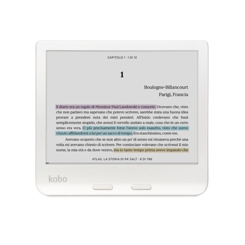 El. Knygų Skaityklė - Rakuten Kobo Libra Colour 32 GB Wi-Fi Baltas