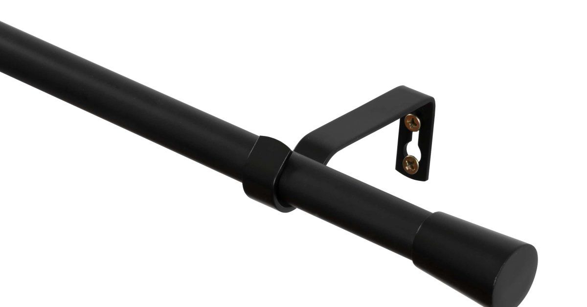 Sieninis viengubas karnizo rinkinys SANTIM Astra, ilgis 1600 mm, 19 mm skersmuo, metalinis, spl. mat