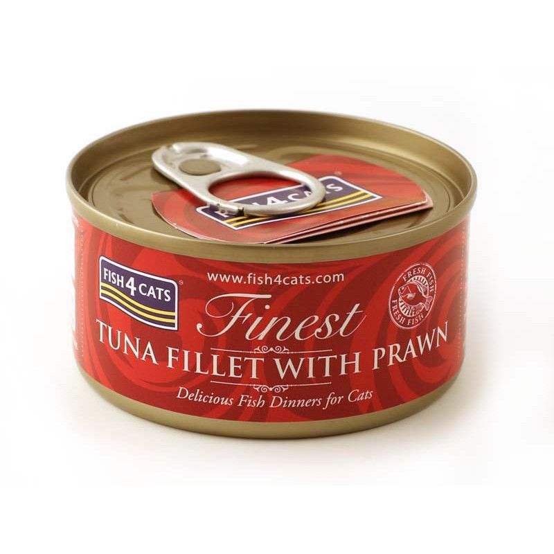 FISH4CATS tuno filė su krevetėmis - šlapias kačių ėdalas - 70 g