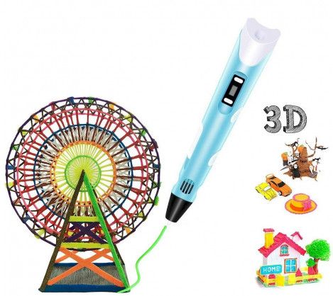 „Fusion Accessories“ 3D spausdinimo rašiklis figūrėlių kūrimui iš PLA / ABS, mėlynas FUS3DPENBL