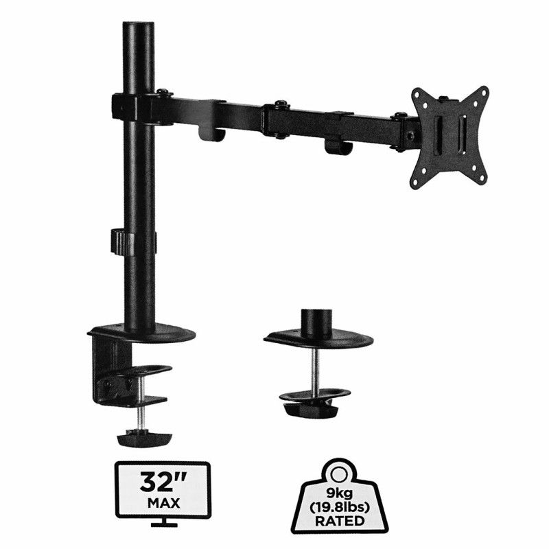 Gembird MA-D1-01 monitoriaus laikiklis / stovas 81,3 cm (32') juodas stalas