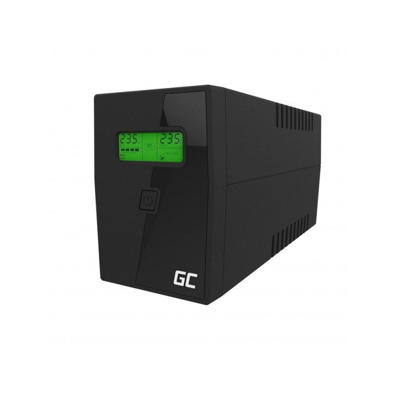 „Green Cell UPS01LCD“ nepertraukiamo maitinimo šaltinis (UPS), interaktyvus, 0,6 kVA, 360 W, 2 kintamosios srovės lizdai