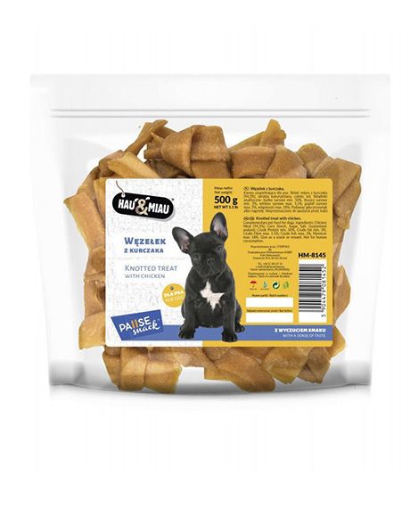 Hau-Miau vištienos mazgai skanėstai šunims, 500 g