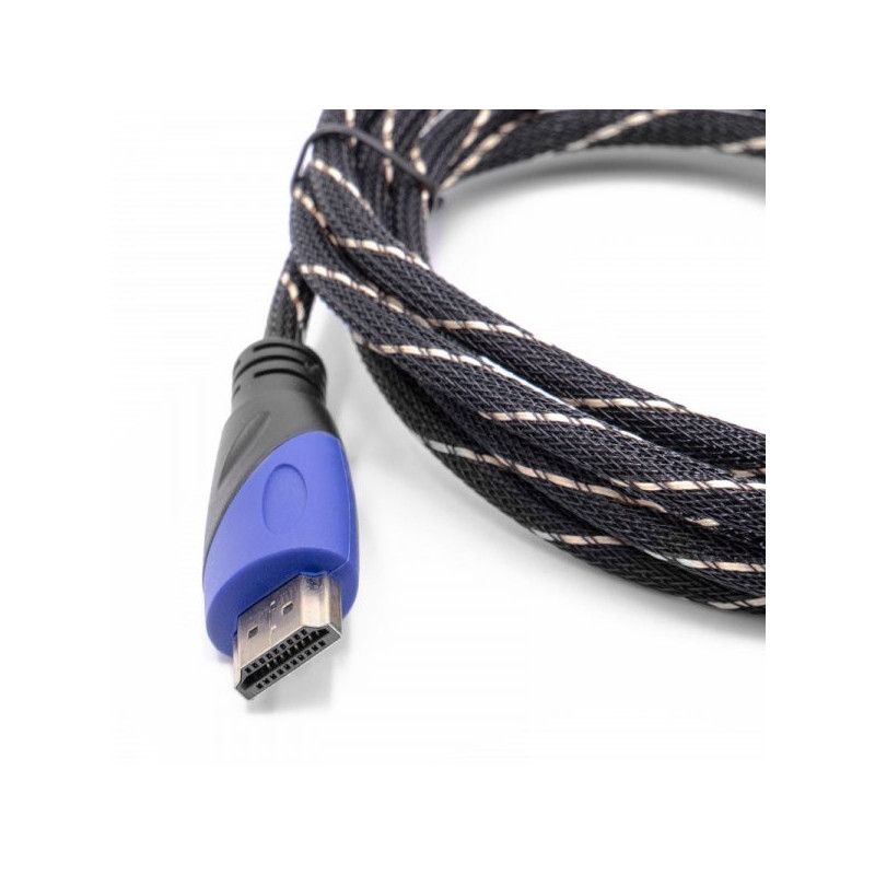 HDMI laidas didelės spartos, pintas, V1.4, AV, HD, 3D, 1,80 m