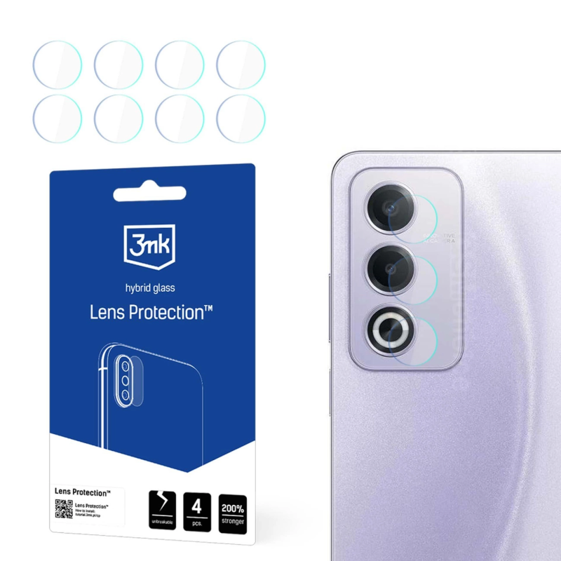Hibridinis stiklas fotoaparato objektyvui 3mk objektyvo apsauga ant Oppo A80