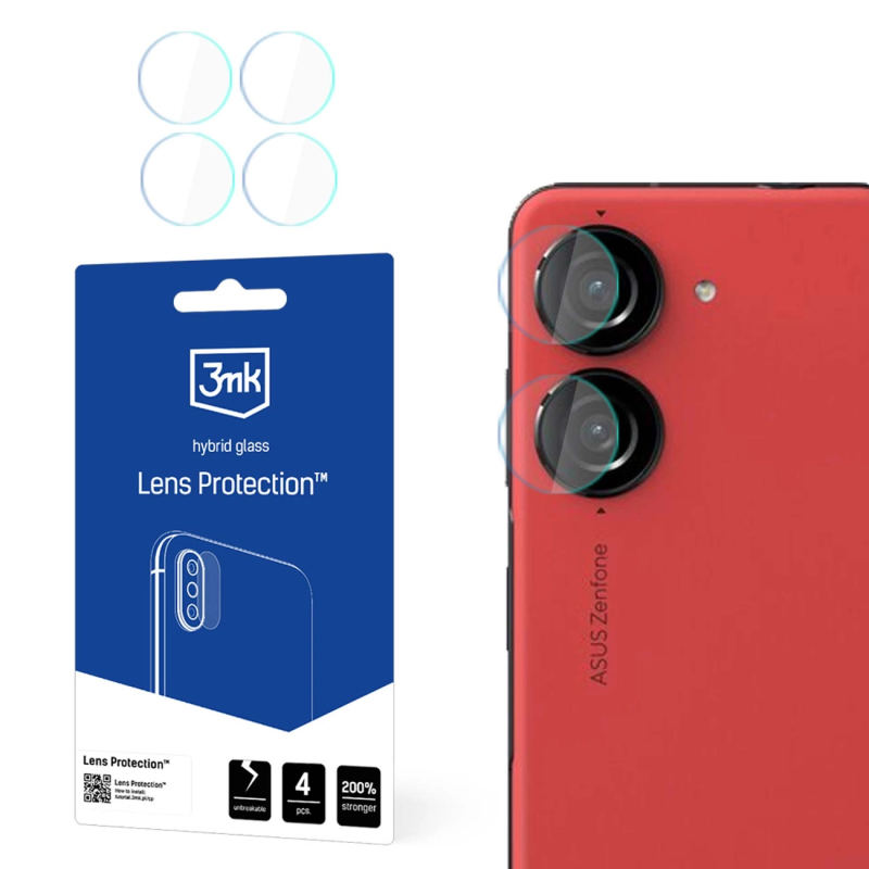 Hibridinis stiklas fotoaparato objektyvui 3mk objektyvo apsauga, skirtas Asus Zenfone 10