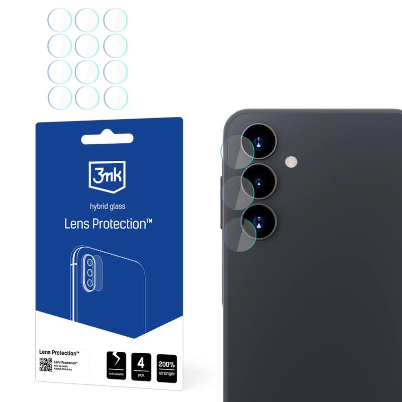 Hibridinis stiklas fotoaparato objektyvui 3mk objektyvo apsauga, skirtas Samsung Galaxy A16
