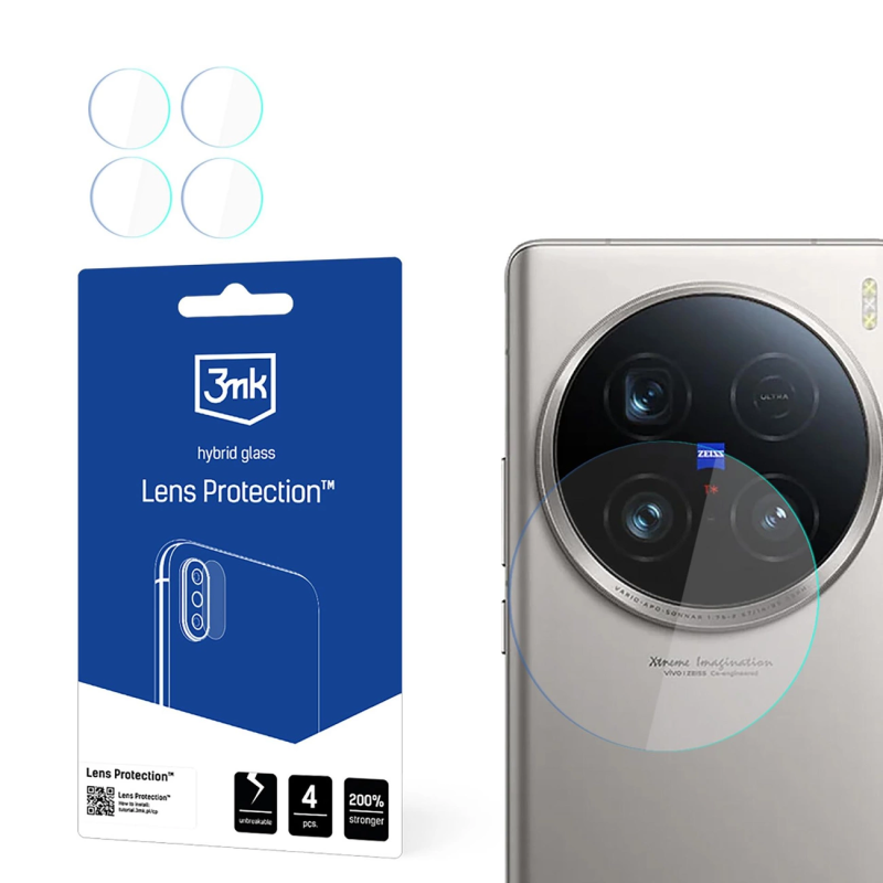 Hibridinis stiklas fotoaparato objektyvui 3mk objektyvo apsauga, skirtas Vivo X100 Ultra