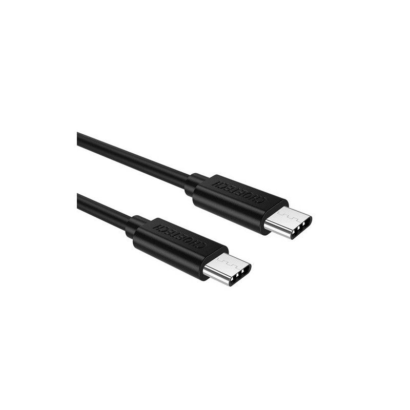Kabelis CHOETECH Type-C - Type-C, juodas, 1m