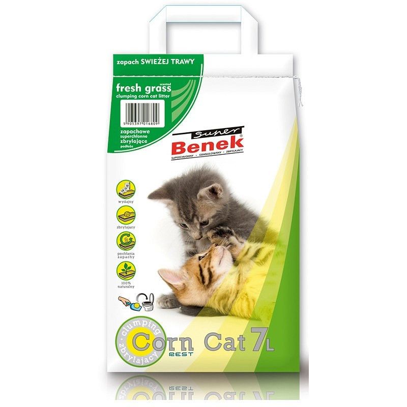 Kačių Kraikas - Certech Super Benek Kukurūzų Šviežios Žolės 7L