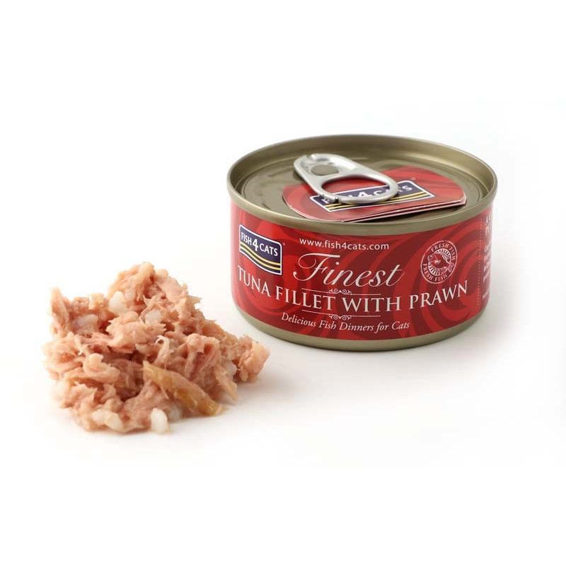 Kačių Maistas - FISH4CATS Tunų Filė su Krevetėmis 70g