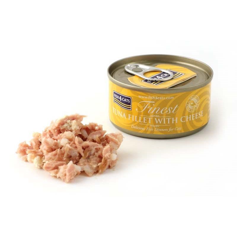 Kačių Maistas - FISH4CATS Tunų Filė su Sūriu 70g