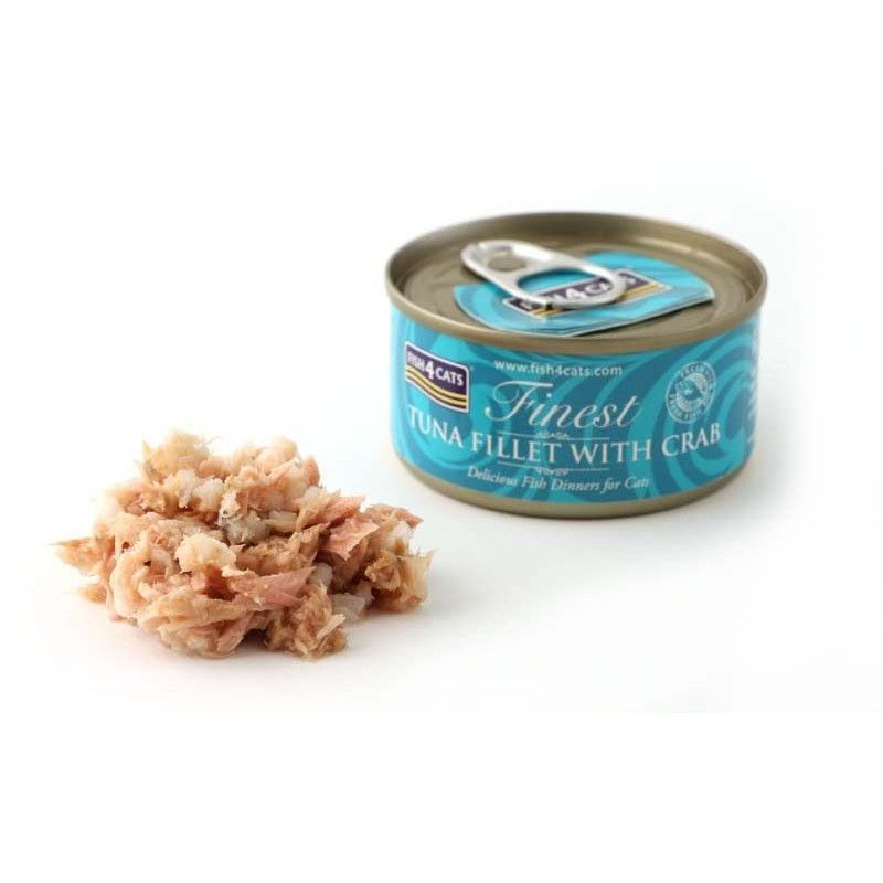 Katės Maistas - FISH4CATS Tunų Filė su Krabais 70g