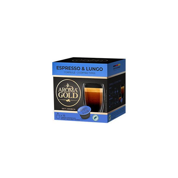 Kavos kapsulės AROMA GOLD ESPRESSO&LUNGO