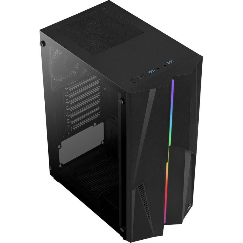 Kompiuterio Korpusas - Aerocool Mecha Midi Tower ATX, Micro ATX, Mini-ITX, Juodas
