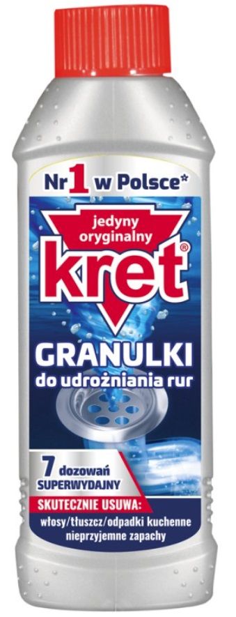 Kanalizacijos vamzdžių valymo priemonė KRET, granulės, 280g