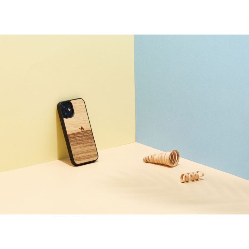 MAN&WOOD dėklas iPhone 12 mini terra juodas