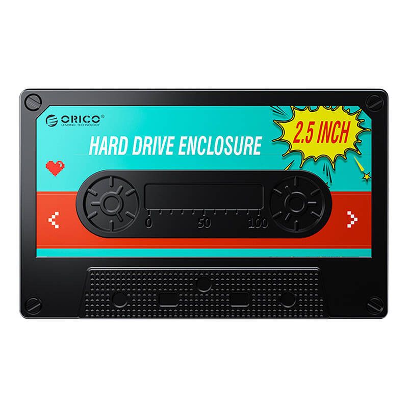 „Orico 2580“ HDD / SSD 2,5 colio korpusas, 5 Gbps, USB-A į USB Micro-B (juodas)