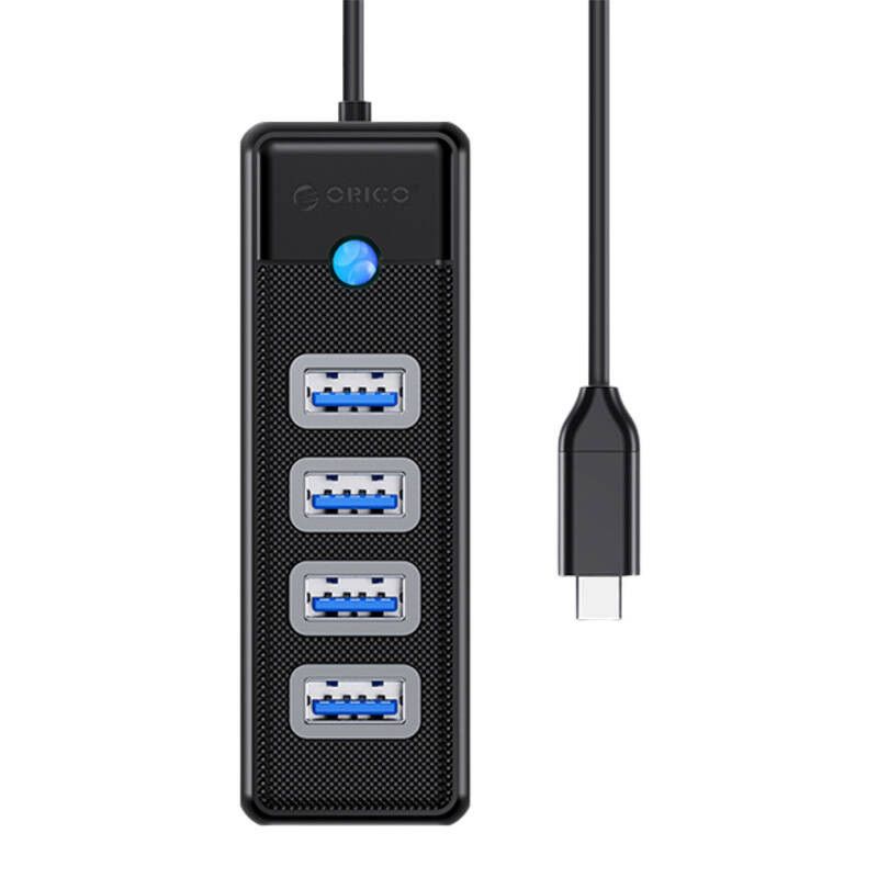 „Orico“ šakotuvas USB-C į 4x USB 3.0 5Gbps 0,15m juodas