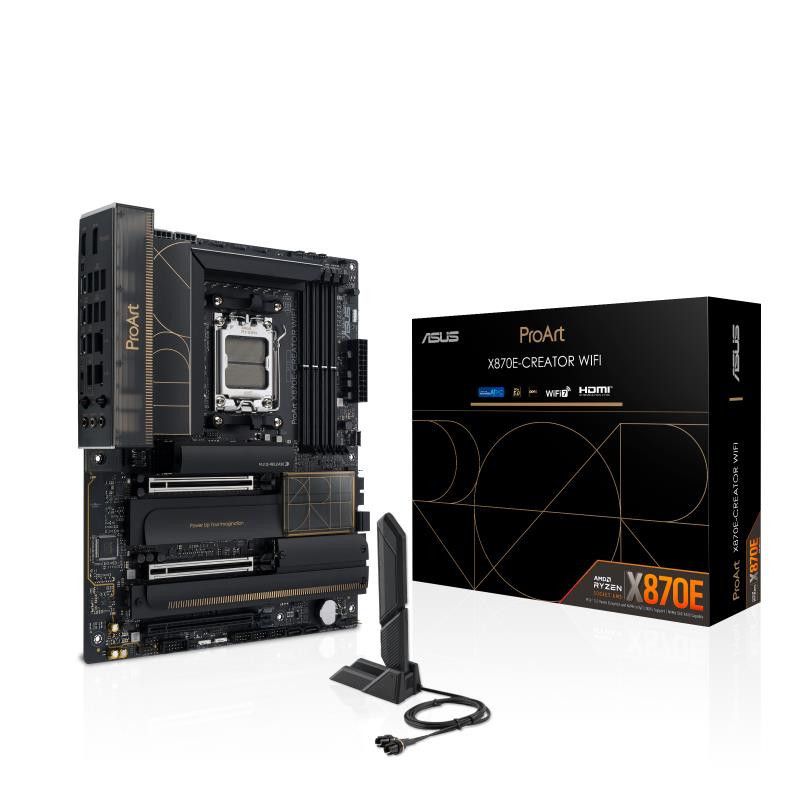 Pagrindinė plokštė, ASUS, AMD X870E, SAM5, ATX, DDR5 atmintis, 4 atminties lizdai, 3xPCI-Express 4.0 16x, 2xPCI-Express