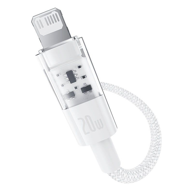 Pakrovėjo Laidas - Baseus Gem USB-C į iP 20W Greitas Pakrovimas 1m Baltas