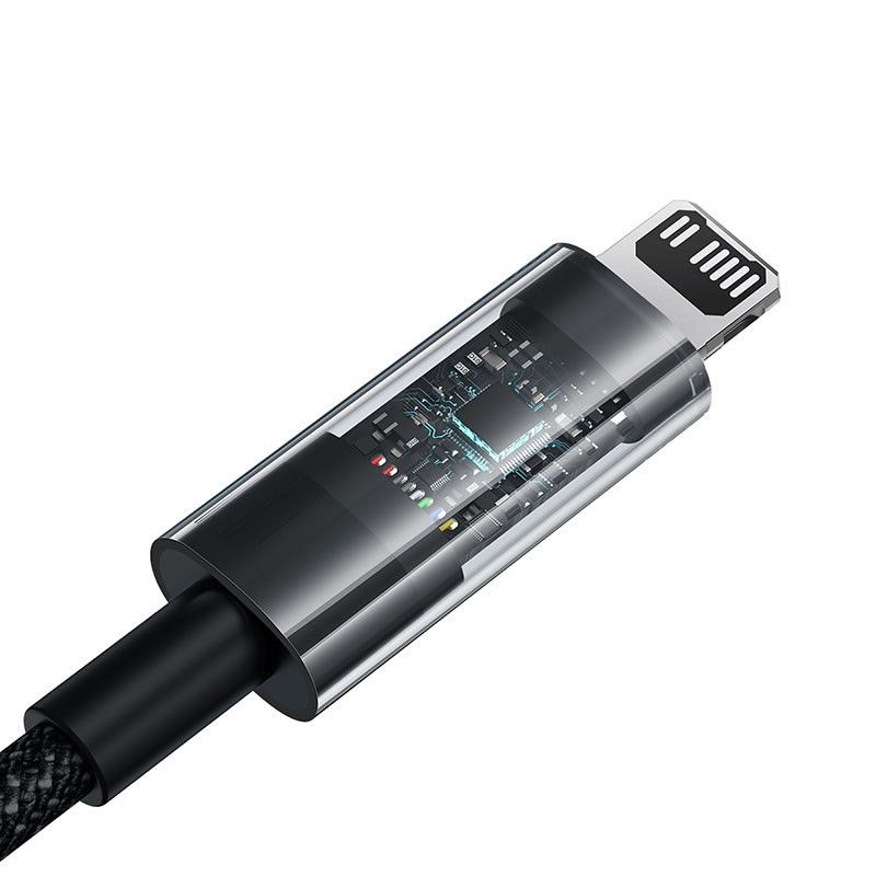 Pakrovėjo Laidas - Baseus Gem USB-C į iP 20W Greitas Pakrovimas 1m Juodas