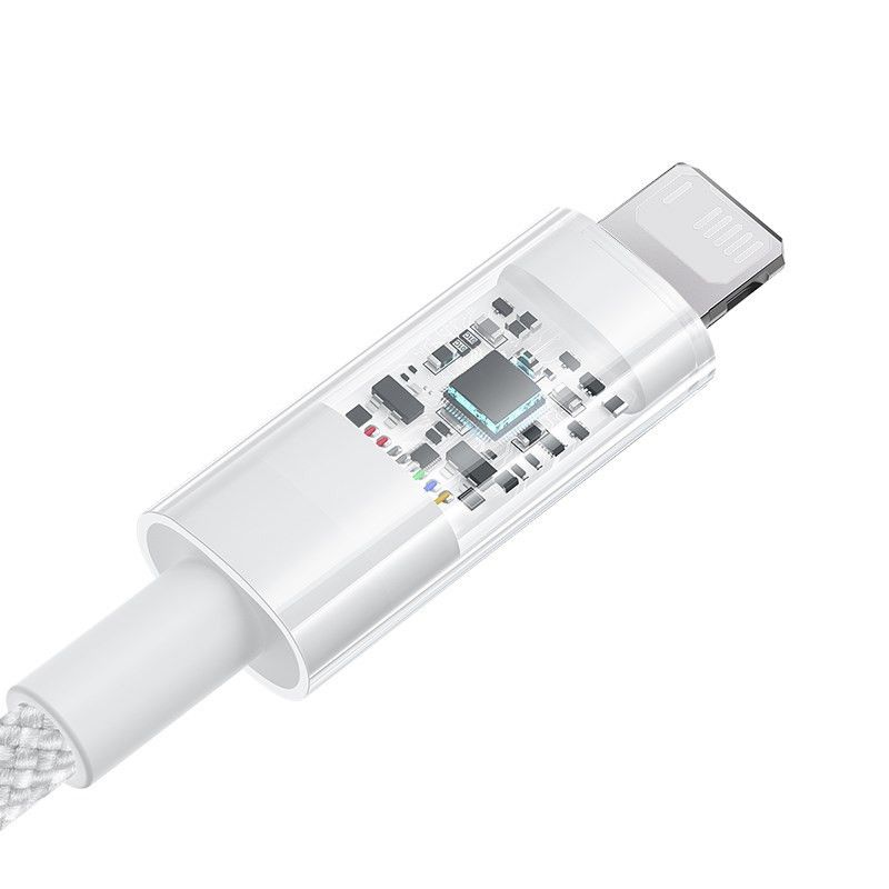 Pakrovėjo Laidas - Baseus Gem USB į IP 2.4A Greitas Pakrovimas 1m Baltas
