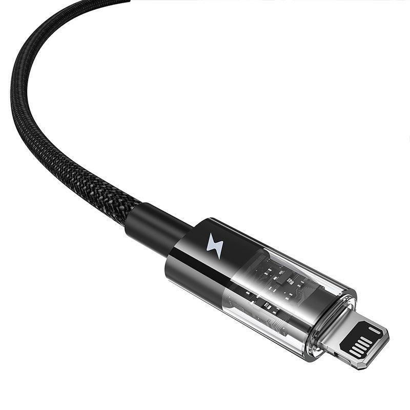 Pakrovėjo Laidas - Baseus Gem USB į IP 2.4A Greitas Pakrovimas 1m Juodas