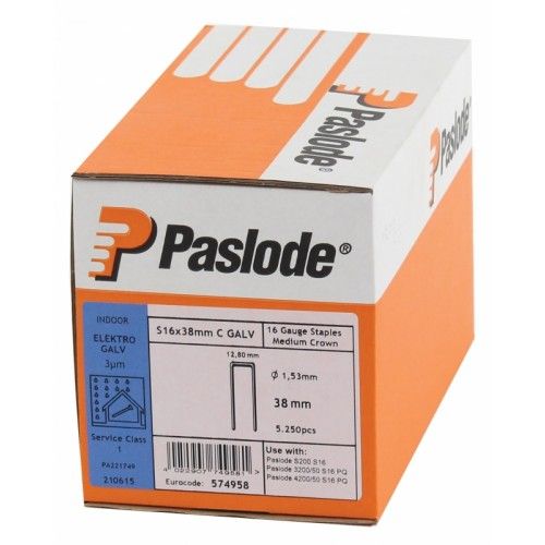 Paslode kabės S16/28 C cinkuotos 5250