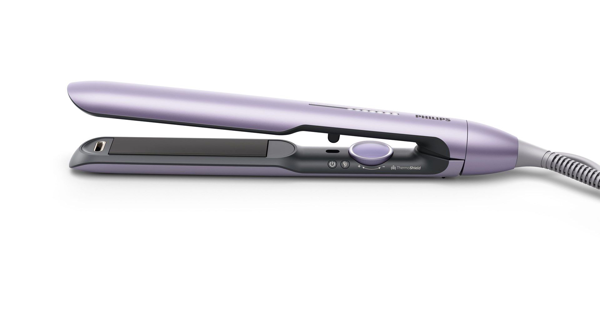 „Philips BHS742/00“ plaukų tiesintuvas, 7000 serija, metalinė šviesiai violetinė