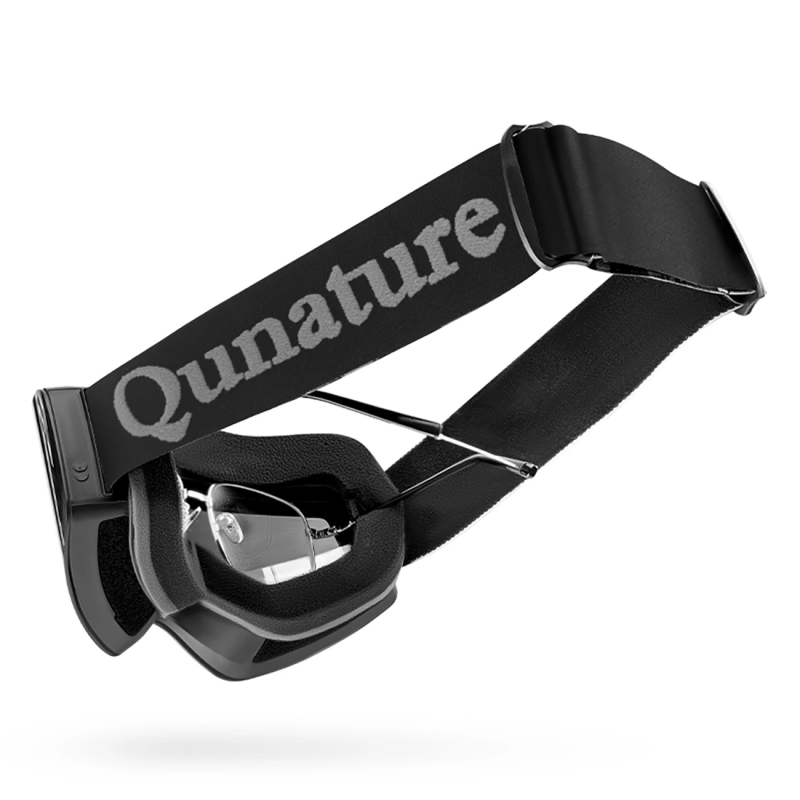 Quanature juodi berėmiai slidinėjimo akiniai – juodi