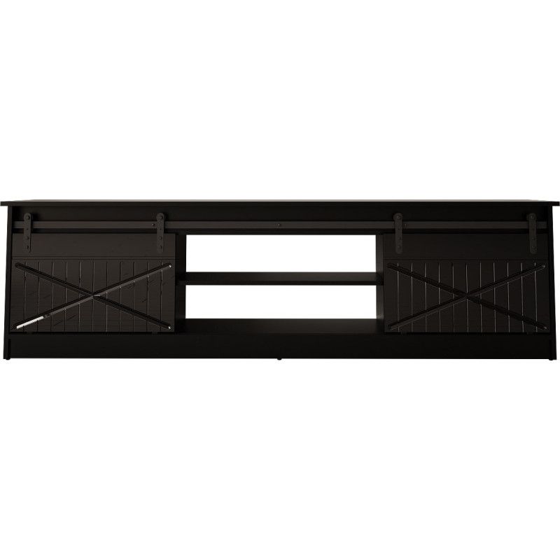 RTV GRANERO 200x56,7x35 juoda / juodai blizgi spintelė