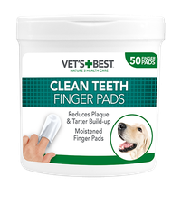 Vet's Best Clean Teeth dantų valymo servetėlės, 50 vnt