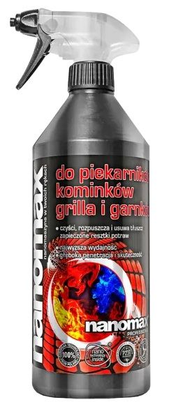 Purškiamas orkaičių, židinių ir grilių valiklis NANOMAX Pro, 1 L