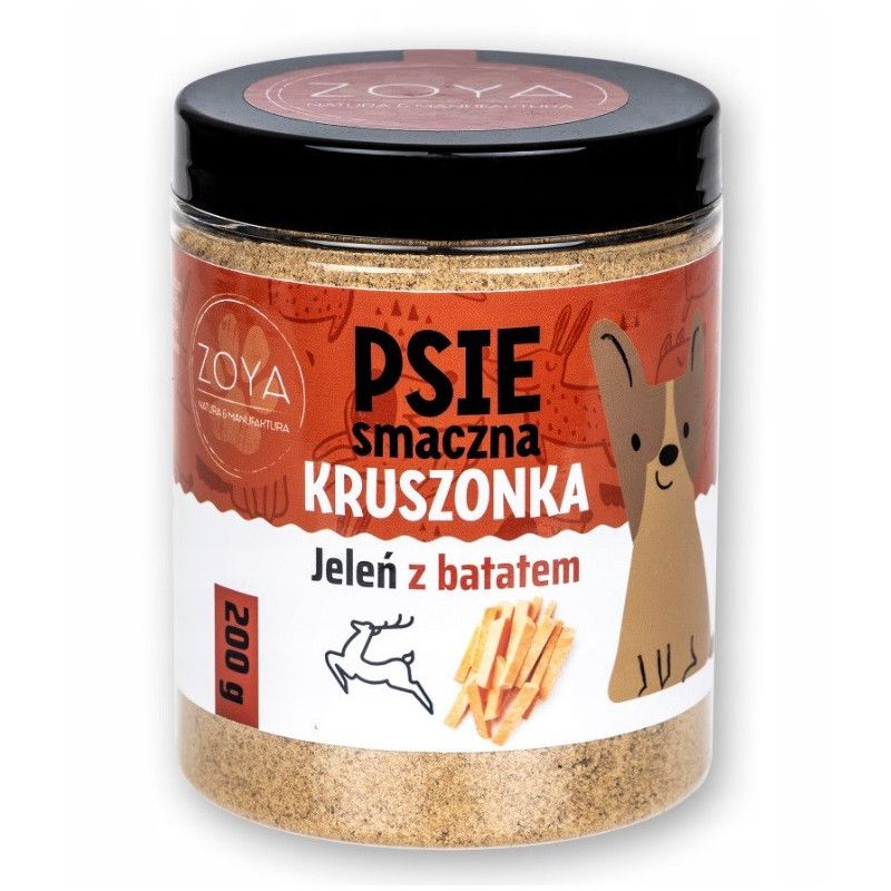 ZOYA elnių trupininis skanėstas šunims su saldžiosiomis bulvėmis, 200 g