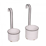 2 baltų pakabinamų emaliuotų puodų rinkinys Antic Line Classic