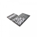 2 pilkų stačiakampių vonios kilimėlių rinkinys Foutastic Great