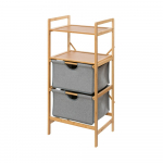 2 stalčių stovas su bambuko rėmu Wenko Bamboo