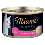 24 vnt. Miamor Super Premium konservai katėms su vištiena ir ryžiais, 100 g