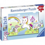 2X24 Puzzles: Fabulous Unicorn - RAVENSBURGER dėlionė