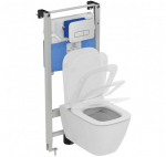 3in1 Ideal Standard I.life B klozeto komplektas su "soft close" dangčiu ir WC rėmu : Spalva - Balta blizgi