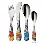 4 nerūdijančio plieno vaikiškų stalo įrankių rinkinys WMF Disney Cars