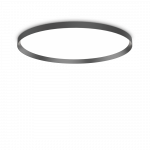 65W LED lubų/sieninis šviestuvas FLY, juodas, 3000K, IP40
